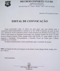 edital convocação rec 14